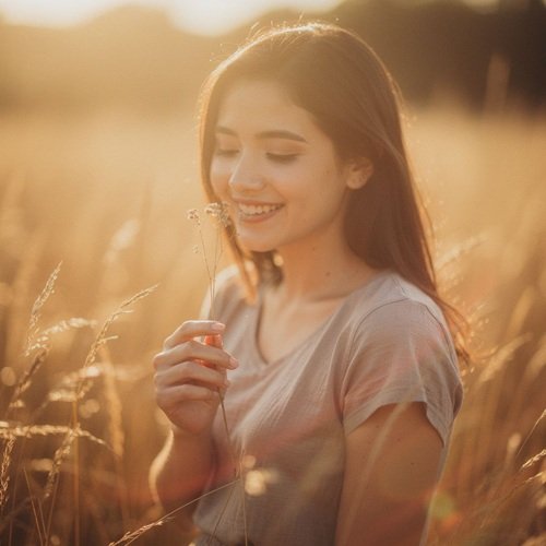 AI Image: Woman in field
